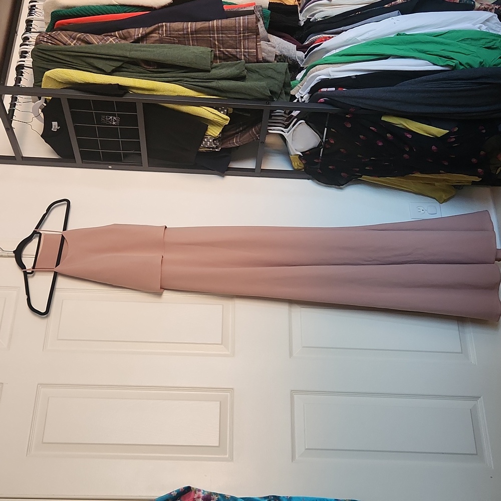 Jenny Yoo Pink Open Back Maxi Bridesmades Dress Size 4